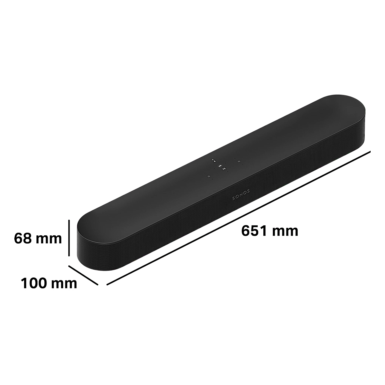 Sonos Beam (Gen 2) Smart Soundbar  I  Dolby Atmos WLAN TV-Lautsprecher mit Sprachsteuerung und AirPlay 2