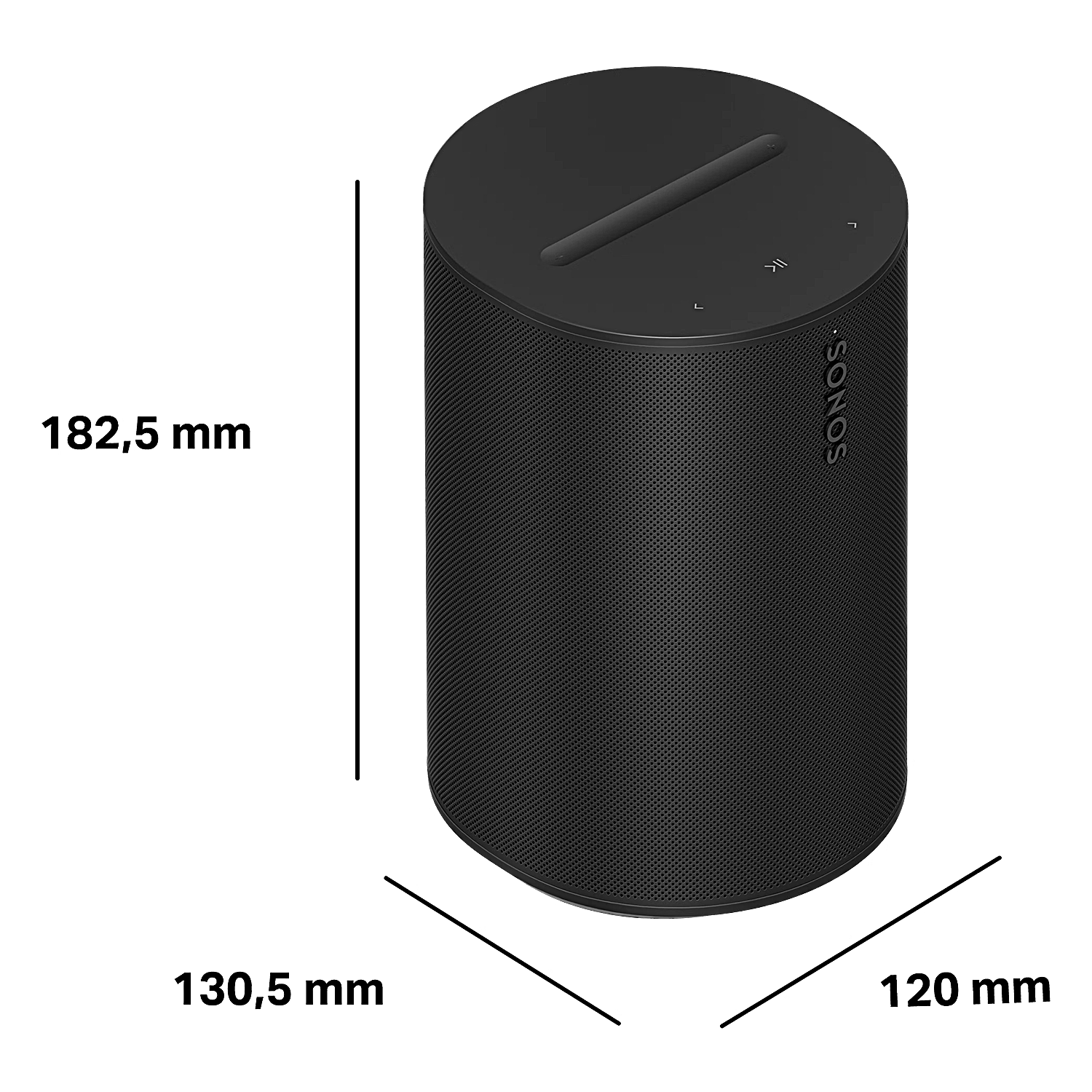 Sonos Era 100 SL  schwarz  I  WLAN Lautsprecher mit Bluetooth  I  AirPlay 2 und Stereo Sound  I  Kompakter Multiroom Speaker ohne Sprachsteuerung