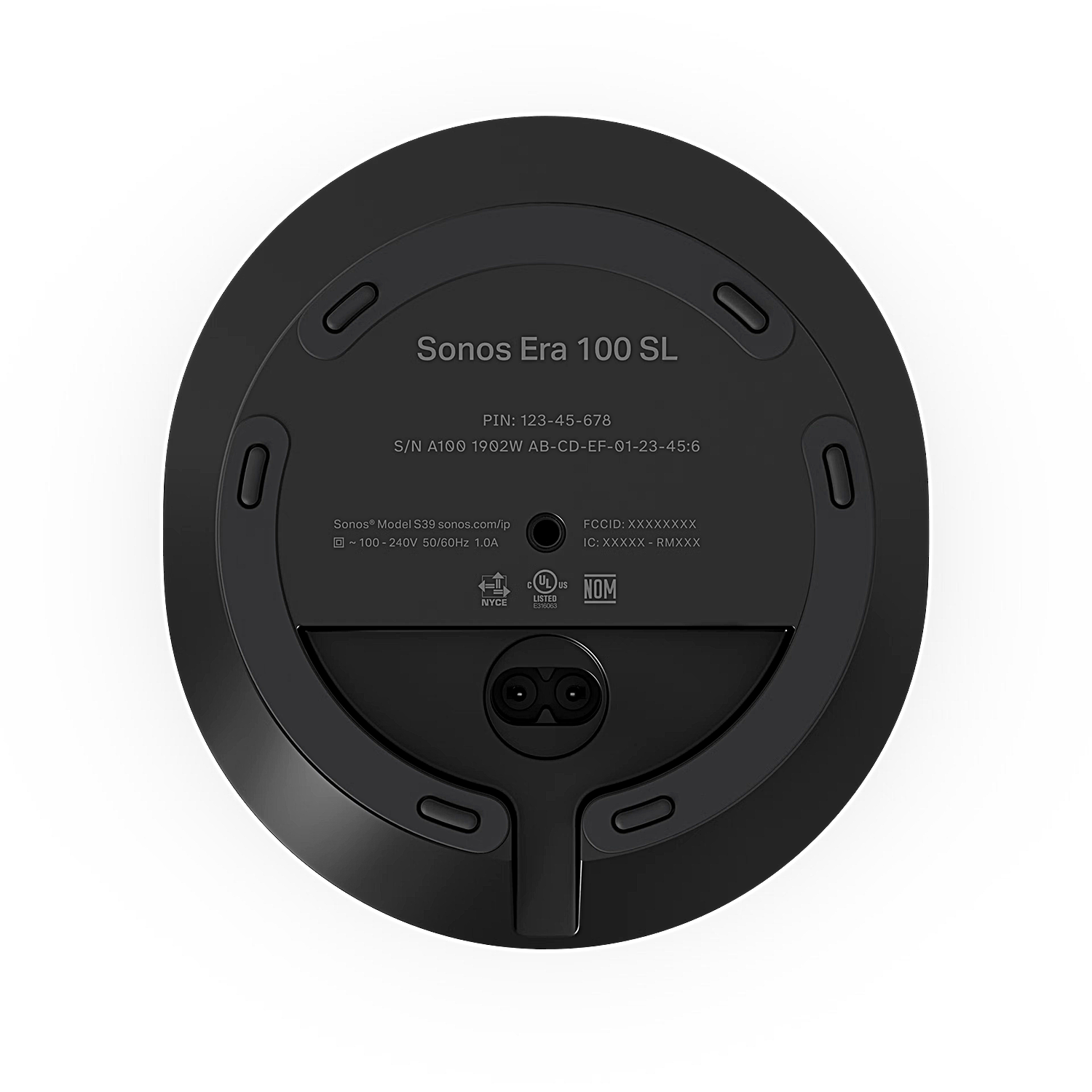 Sonos Era 100 SL schwarz I  WLAN Lautsprecher mit Bluetooth  I  AirPlay 2 und Stereo Sound  I  Kompakter Multiroom Speaker ohne Sprachsteuerung