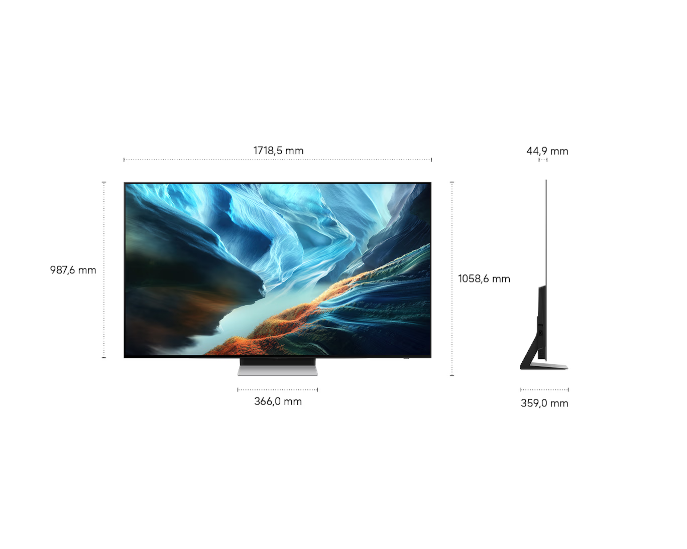 Samsung GQ77S90HATXZG – 77 Zoll OLED 4K UHD Smart TV, Vision AI, Glare Free, 165 Hz VRR, Dolby Atmos, Tizen