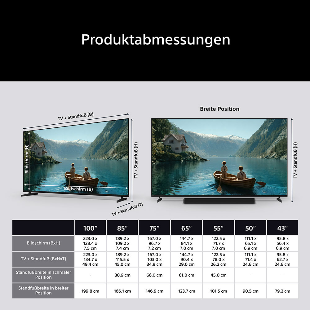 Sony BRAVIA 3 II K-43XR35M2PB.CEI – 43 Zoll 4K UHD HDR Smart TV, Google TV, XR Processor, Dolby Vision, Dolby Atmos, DTS:X