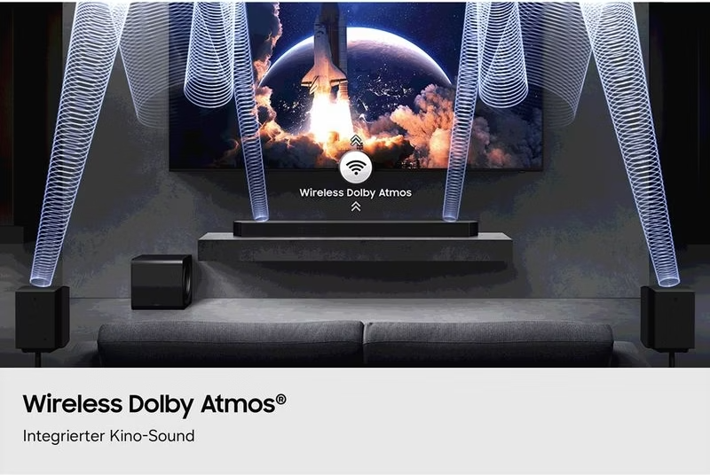 Samsung HW-QS90H/EN – 7.1.2-Kanal All-in-One Soundbar – 330 W – Dolby Atmos – Q-Symphony – SpaceFit Sound Pro – Wireless Dolby Atmos