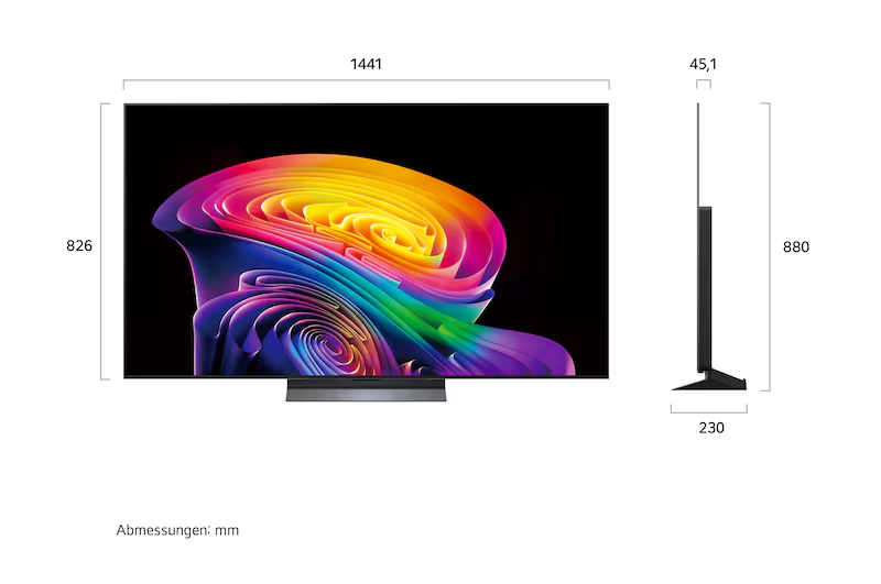 LG OLED evo AI C6 OLED65C68LA – 65 Zoll 4K OLED Smart TV – 120 Hz – VRR 165 Hz – α11 Gen3 AI-Prozessor – Dolby Vision – Dolby Atmos – webOS 26