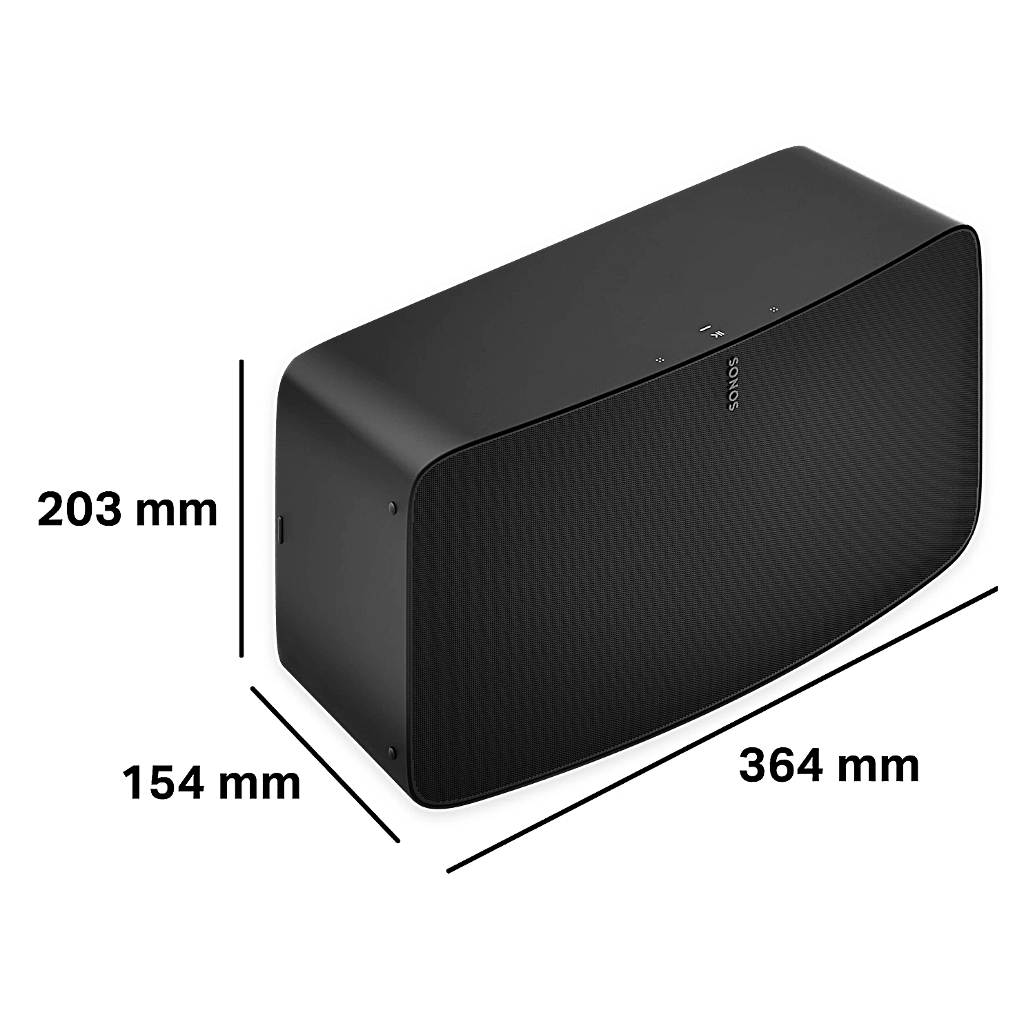 Sonos Five schwarz  I  WLAN HiFi Speaker  I  Premium Multiroom Lautsprecher mit AirPlay 2  I  Line-In und Trueplay Tuning Kopie